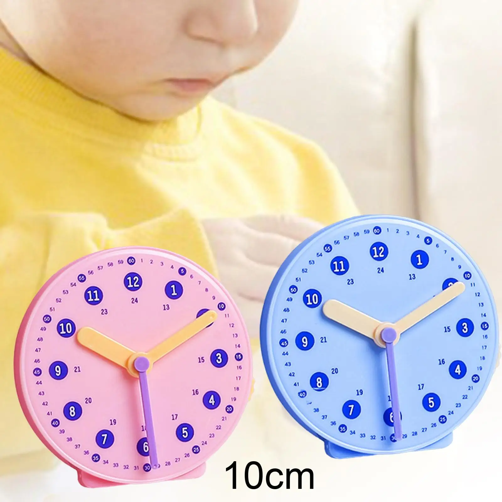 Clock Kids Toy Homeschool Supplies Montessori Telling Time Teaching Clock for Kids for Boys Baby 3+ Years Old Girls Children