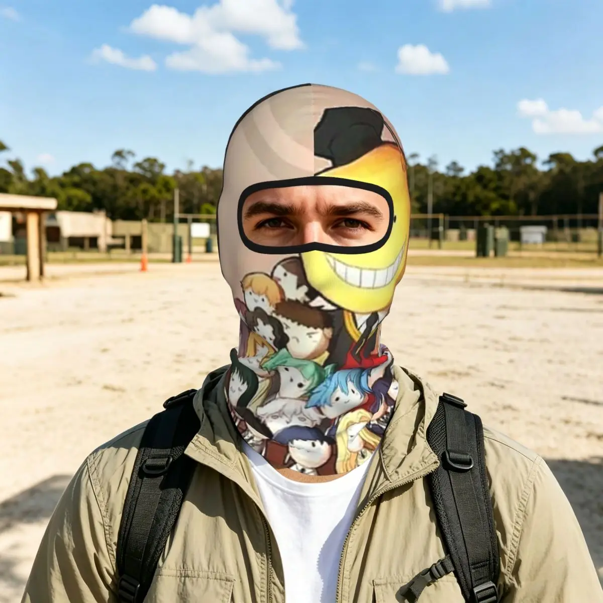 Assassination Classroom Octopus Koro Sensei Breathable Thin Balaclava Full Face Mask Sun Protection Neck Gaiter For Motorcycle