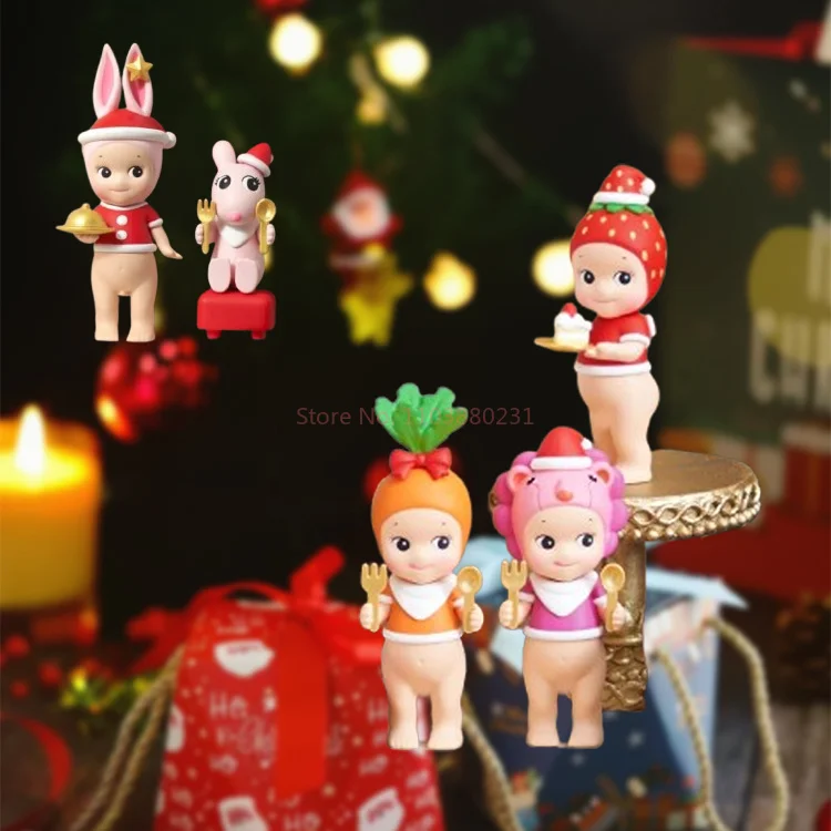 2024 neue Sonny Angel Weihnachtsessen-Serie Blind Box Hippie Kawaii Sonny Angel Figur Limited Mystery Surprise Boxes Geschenke