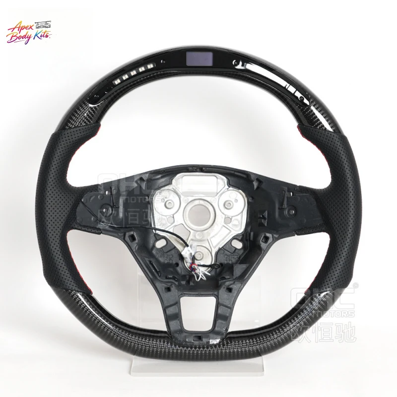 Suitable for  Volkswagen POLO with black carbon fiber LED 20 lights spor modification and upgrade of the steering wheel of Germa
