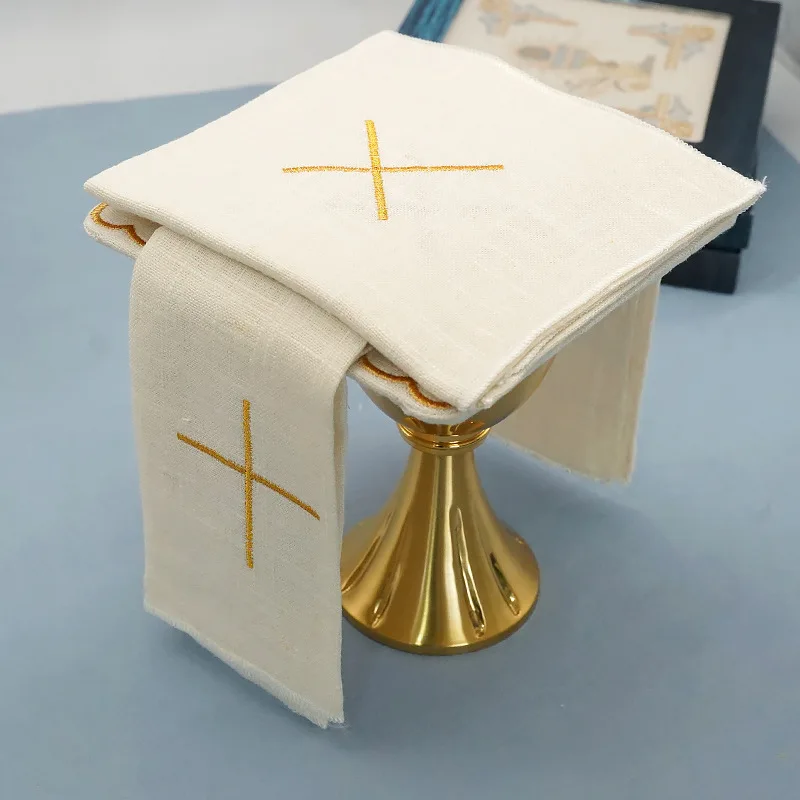 Altar Supplies Church Altar Embroidered  Pall Corporal Purificator Hand Towel Catholic Church Communion Supplies