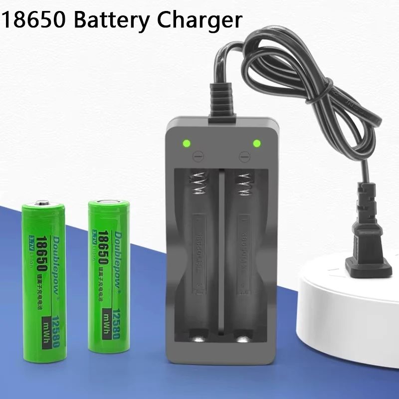 

2 Slots 18650 Lithium Battery Charger 4.2V/3.7V Rechargeable Lithium Battery Charger For 18650 14500 16340 26650 Battery Charger