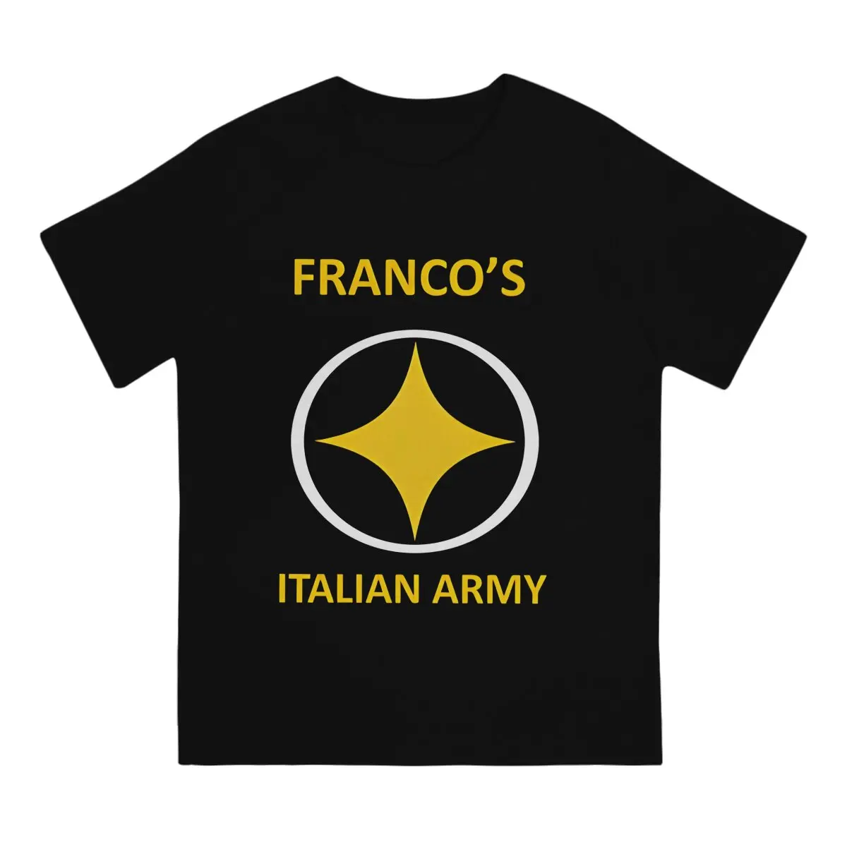 Steelers-City Creative TShirt for Men Franco's Italian Army Round Neck Basic T Shirt Distinctive Birthday Gifts Tops