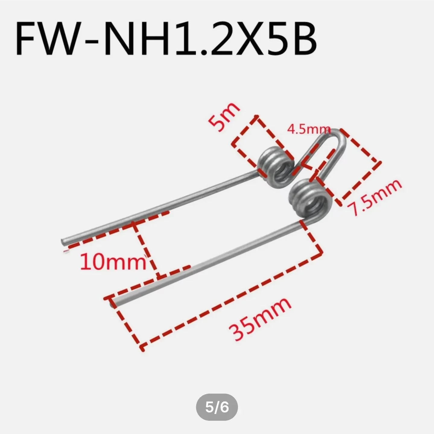 

FINEWE Пружина растяжения нержавеющая сталь 0,2x1,5x5 + 0,2x1,5x8 мм