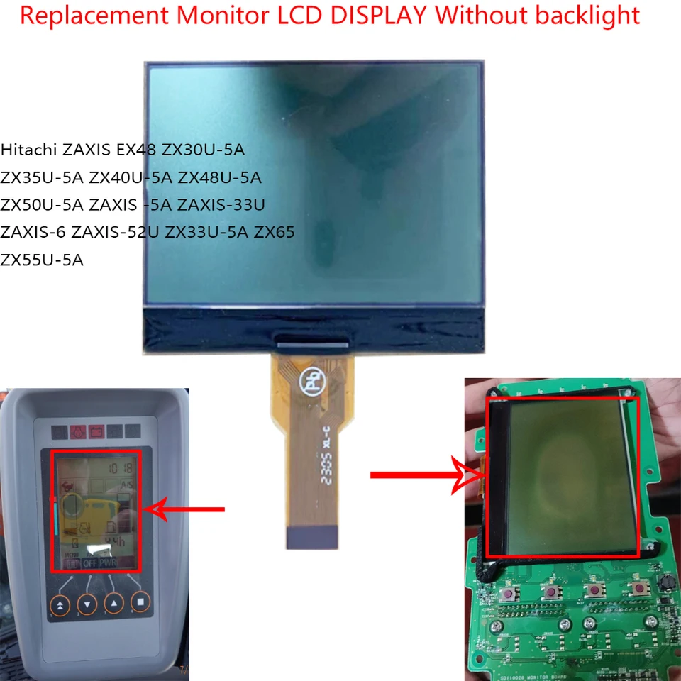 Original Replacement LCD DISPLAY Monitor For Hitachi Excavator