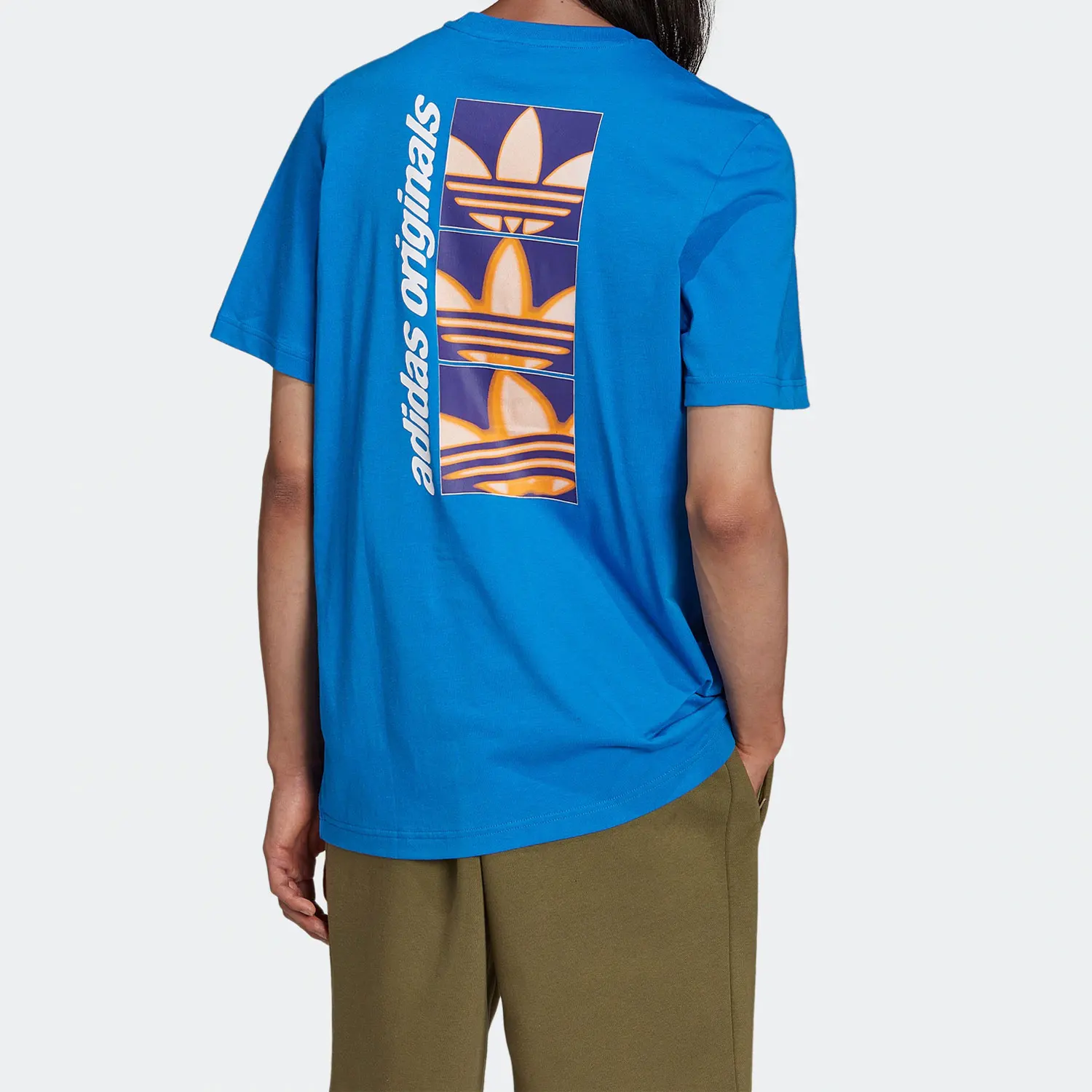 Adidas Authentic Current Season New Three Leaves Print Men's Casual Short Sleeve HE3054