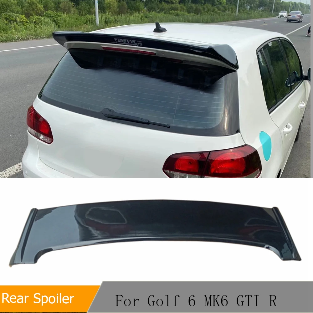 

Carbon Look Rear Roof Spoiler Boot Lip Wing Spoiler For Volkswagen MK6 Golf 6 GTI R 2010 - 2013 ABS Glossy Black