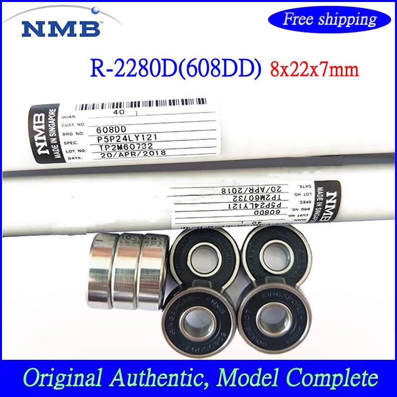 

20/50/100PCS R-2280D bearing NMB High Speed Bearing 608DD 8*22*7mm Miniature deep groove ball bearing 2280 608 8x22x7mm R-2280DD