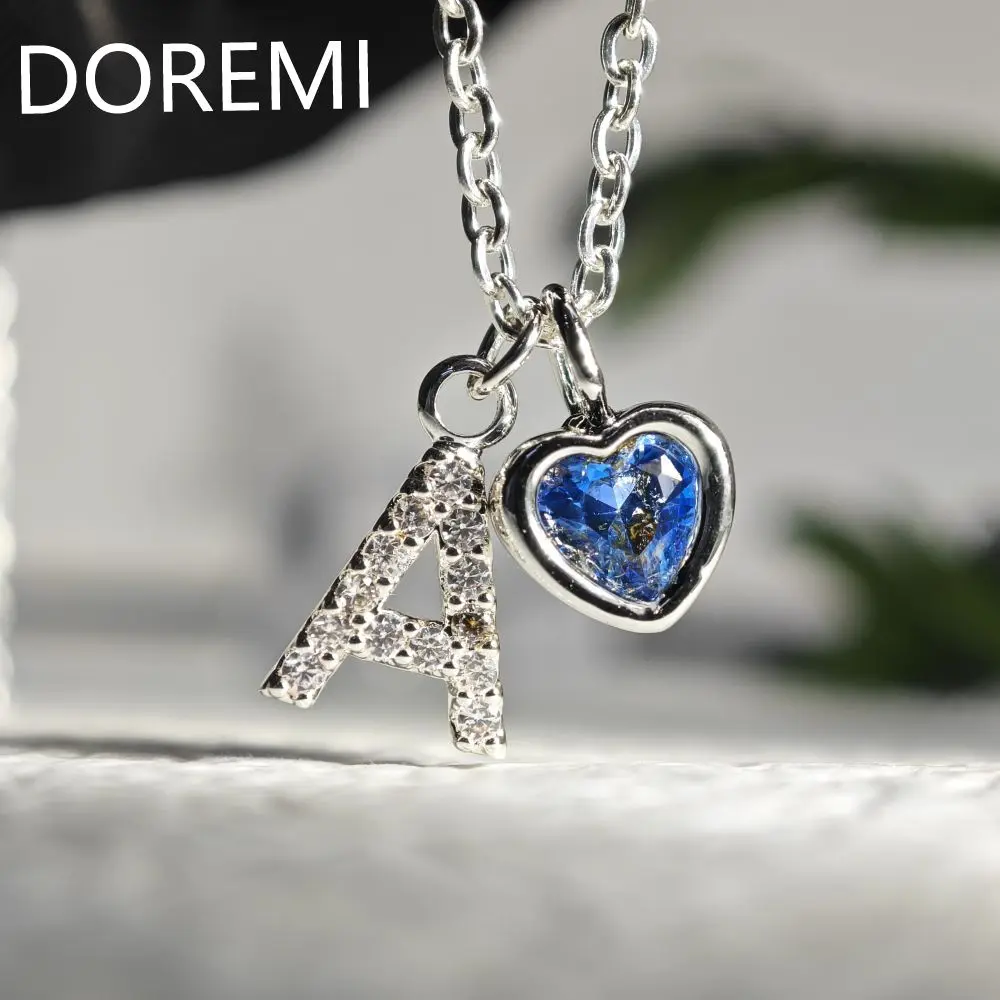 DOREMI Monther Day Gift Jewelry Necklace Birthstone Heart Necklace Custom Initial Letter Personalise Collection Jewelry Necklace