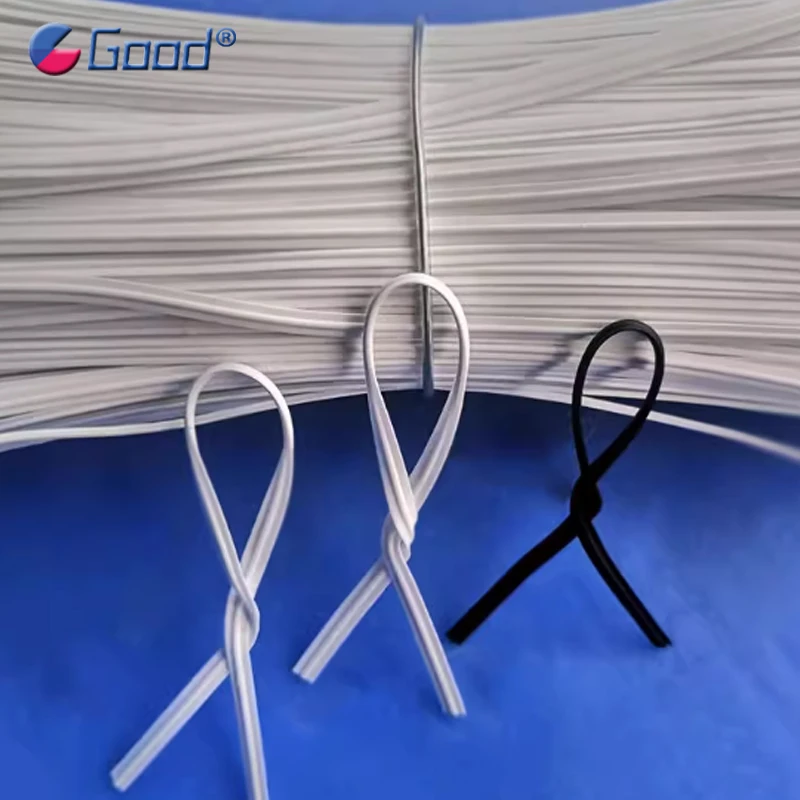 Dia 0.75mm Black White Plastic Coated Iron Wire Twists Ties Oblate Iron Wire Gardening Cable Ties Length 80/100/150mm