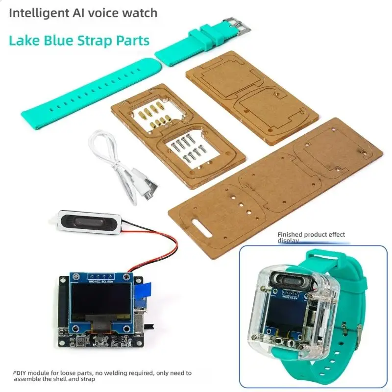 reloj con Control voz AI, proyecto aficionado a electrónica recargable DIY 896C