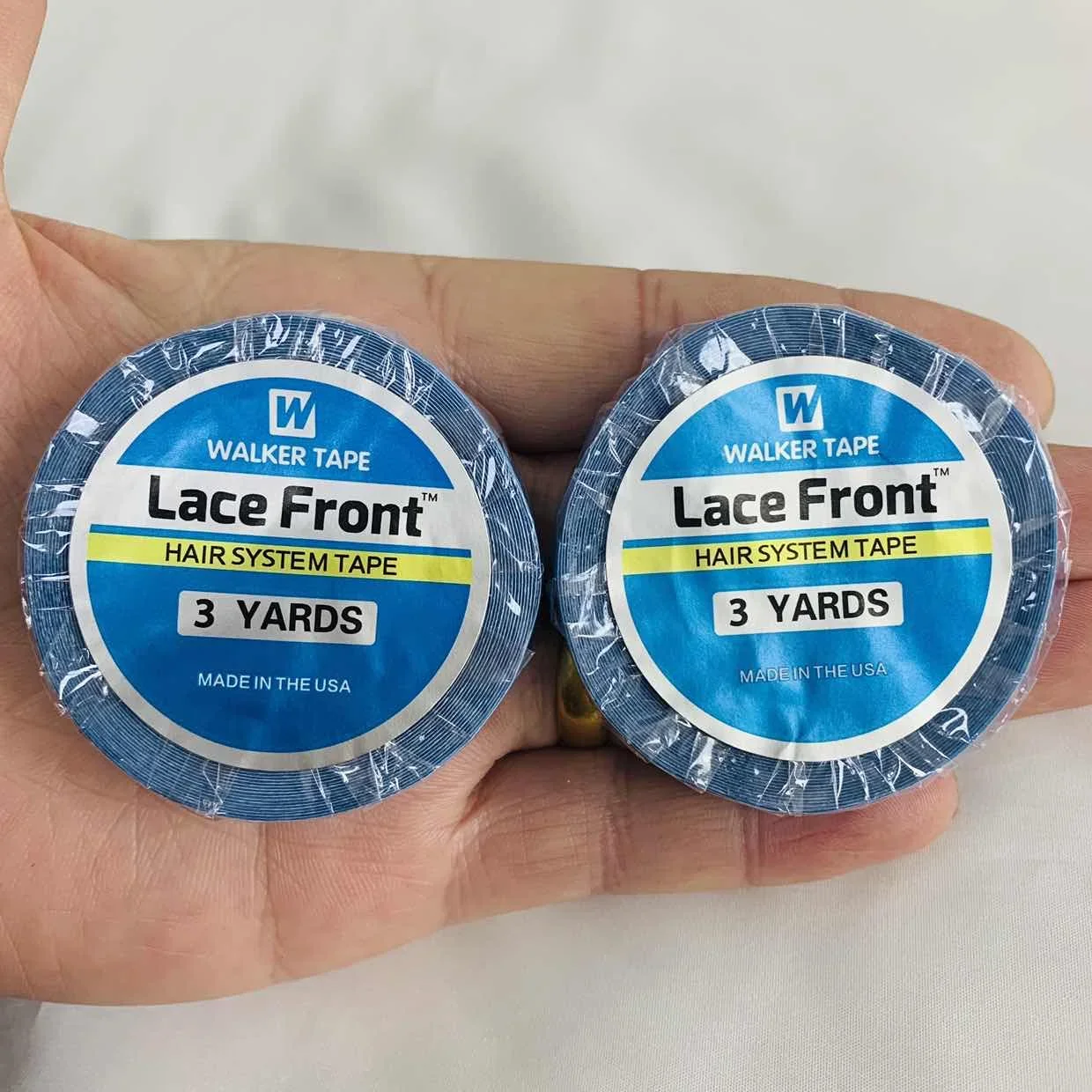 

Hair Blue Tape 0.8cm*3Yards Double-Sided Adhesive Tape for Hair Extensions Lace Wigs Toupees - 1/2/3/10 Rolls Options