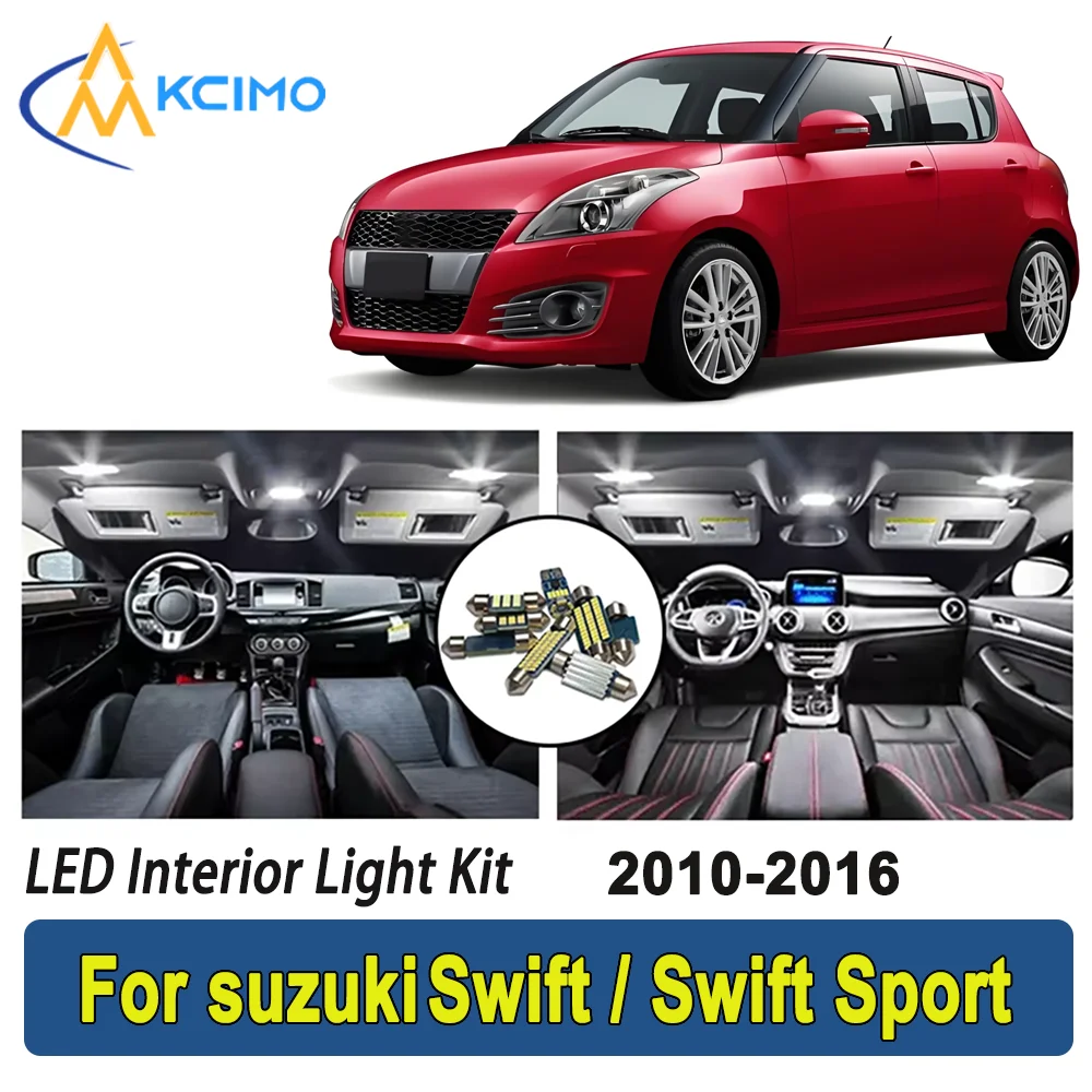 

New Light Bulb For suzuki Swift / Swift Sport (2010-2016) Premium Bright LED Interior Dome Map Trunk Light Kit New Car Led Lamps