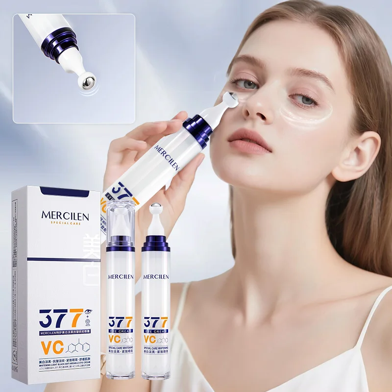 MERCILEN Whitening Anti-Wrinkle Eye Cream 15g, contains niacinamide, moisturizes, brightens, and firms the skin around the eyes, enhances elasticity and firmness, redefines the skincare for the eye area, making the skin look younger