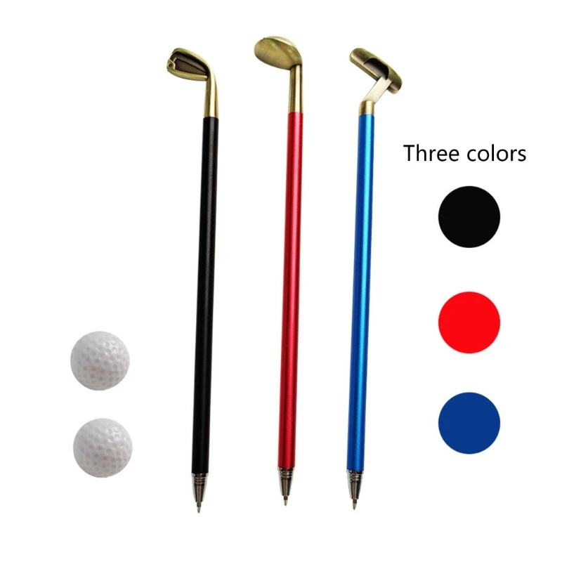 Caneta golfe conjunto presente mini desktop caneta golfe esportes jogo modelo golfe clube canetas brinquedo