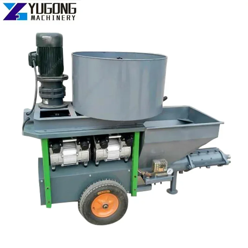 YG High Quality New Wet Mixed Sand Cement Mortar Pump Plaster Spraying Putty Machine Construction Sprayer Pumping Equipment Sale