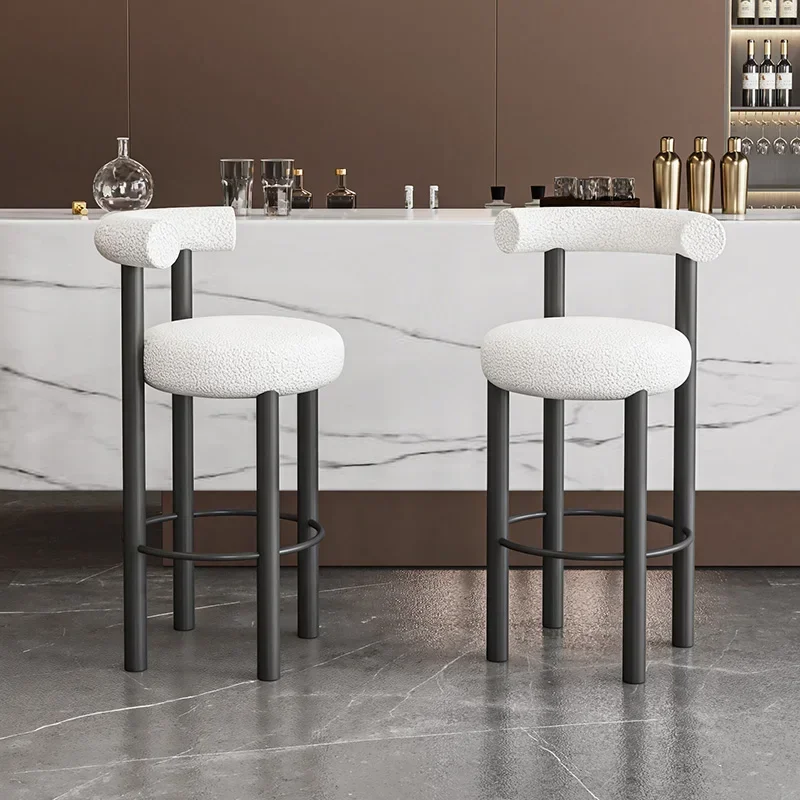 Silla de Bar de lujo con isla de Cocina, taburete nórdico moderno, Taburete de Bar minimalista, Taburetes de salón de diseño, muebles para el hogar Altos Cocina