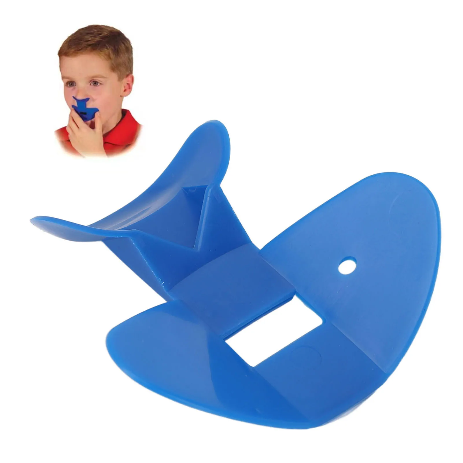

1 Piece Nose Whistle Plastic Resonance Dark Blue Hygienic Nasal Flute Clarity Improvement Training for Toddlers for Practice