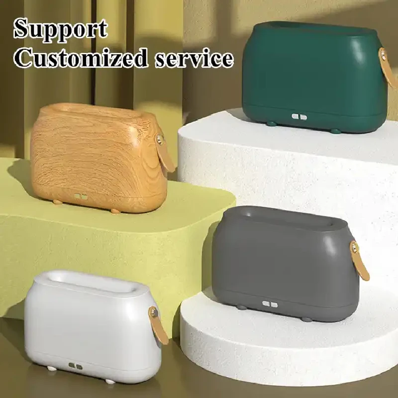 เครื่องเพิ่มความชื้นในก้านปักน้ำมันหอมระเหยแบบ Essential, เครื่องพ่นอโรมาเครื่องเพิ่มความชื้นขนาดเล็กแบบอัลตราโซนิคพร้อมเปลวไฟจำลองไฟกลางคืน