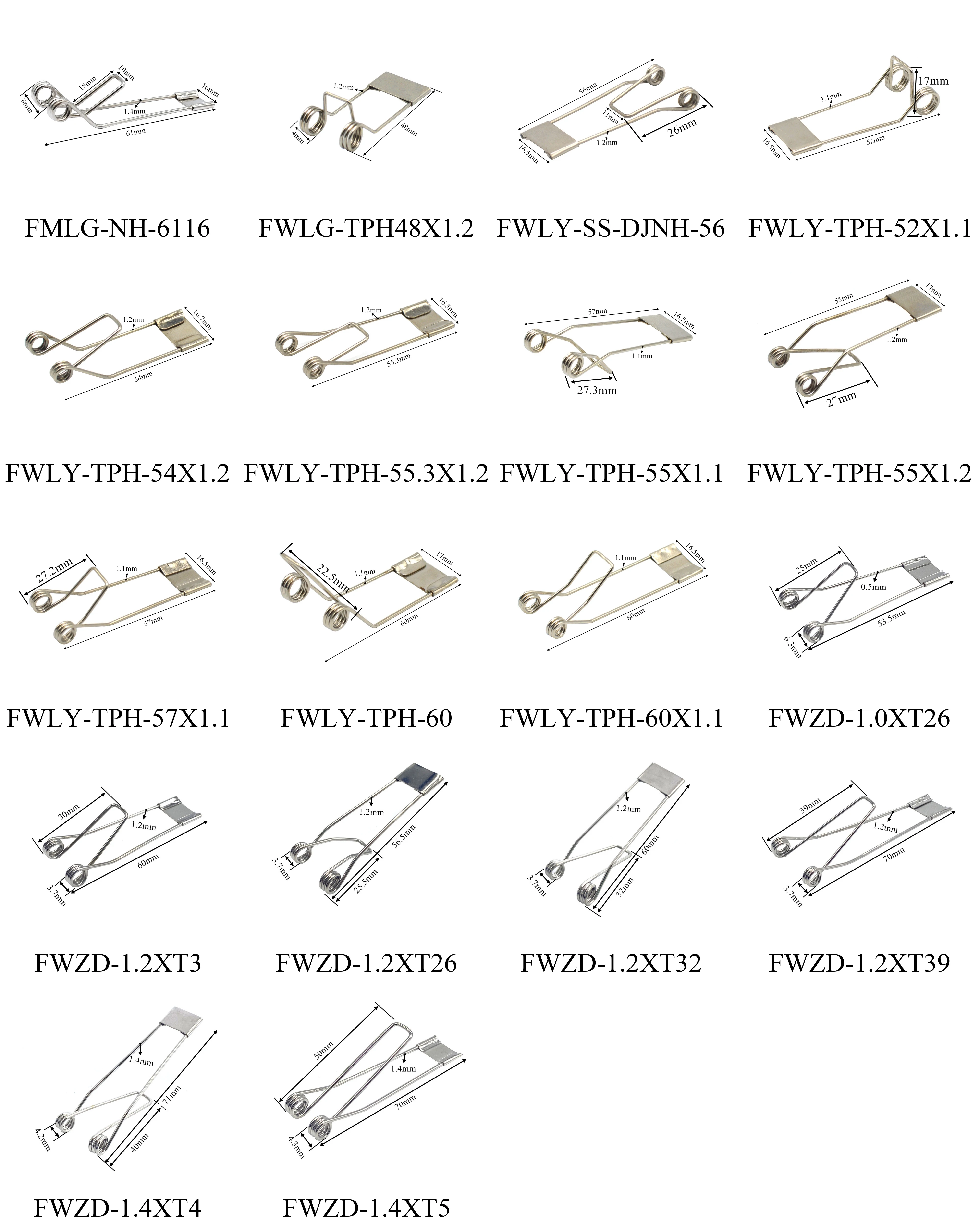 10pcs/lot Mounting Spring Clips Spring For Lamp Led Downlight Torsion Spring