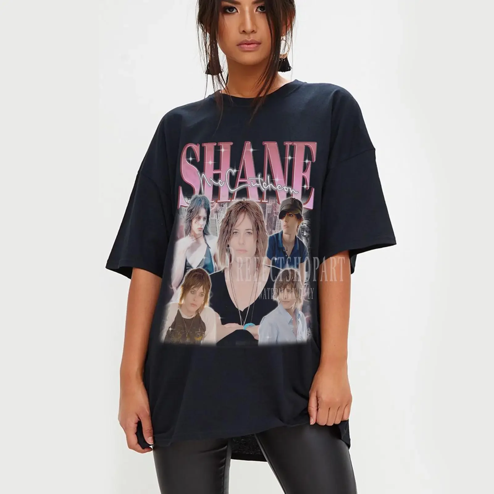 SHANE MCCUTCHEON T Shirt Homage Katherine Sian Moennig American Actress Vintage Retro Merch vintage Washed streetwear fashion