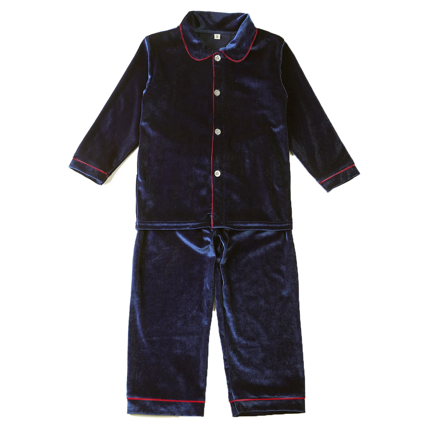 Mudbala Navy Christmas Pajamas Set Lace Winter Kids Girls Family Matching Outfits Toddler Baby Luxury Boys Pyjamas