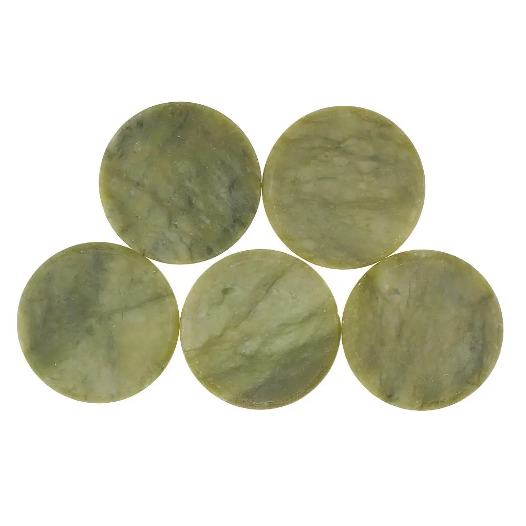 5 Pieces Jade Stone Glue Stand Pallet for Eyelash Extension Lash Application