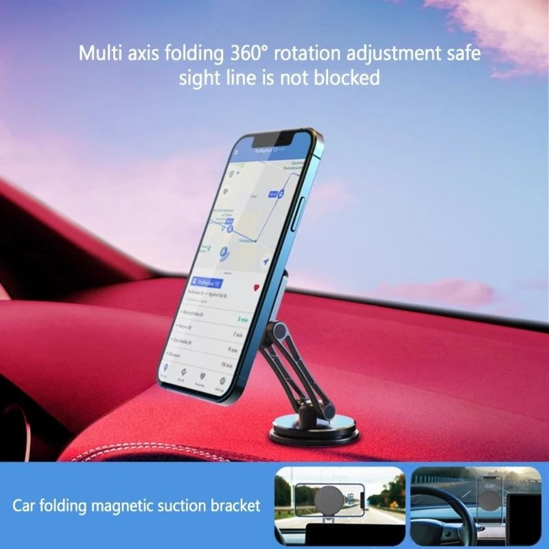 

H58F Cellphone Holder Support Stand 360° Rotation Universal for Mobile Phone 4.7-6.8'' Car Dashboard Mount Bracket
