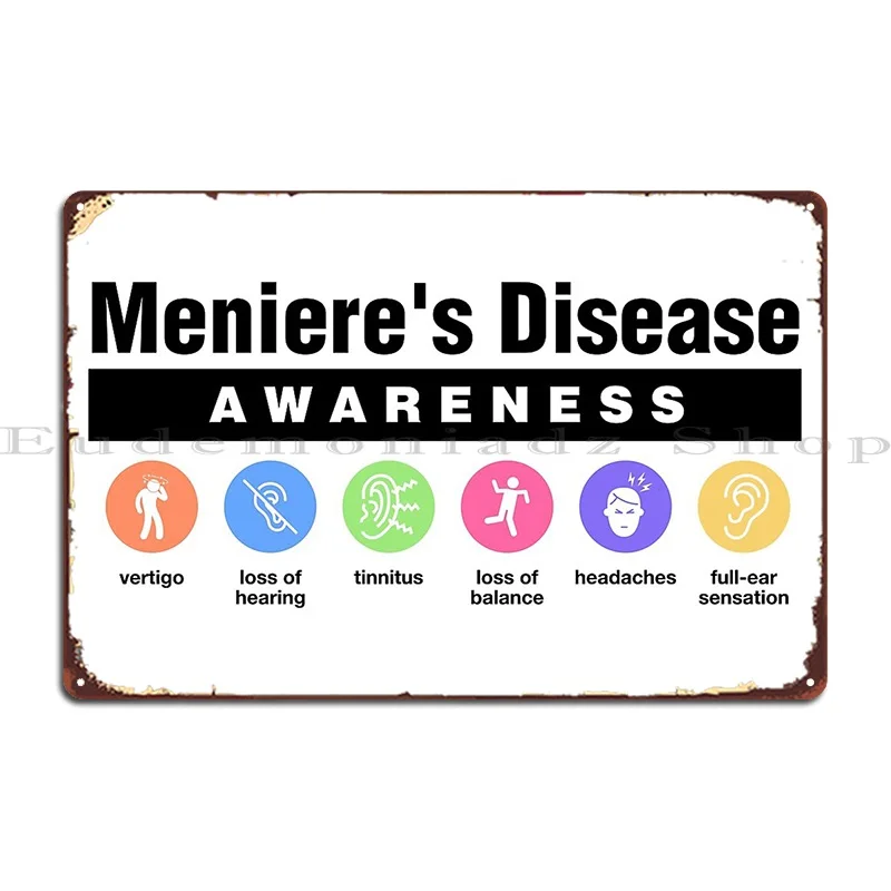 Meniere S Disease Disability Awareness Symptoms Ssfootball Metal Signs Garage Club Party Garage Customize Tin Sign Poster