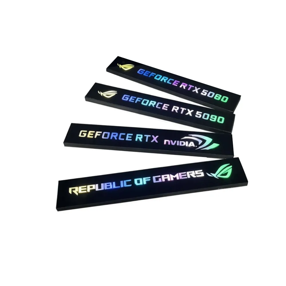 Dostosuj 5080 RGB GPU Side Panel 5V 3PIN 5090 VGA Decoration Video Card Lighting Board RGB AURA SYNC PC Modding Water Cooler — zdjęcie produktu 4