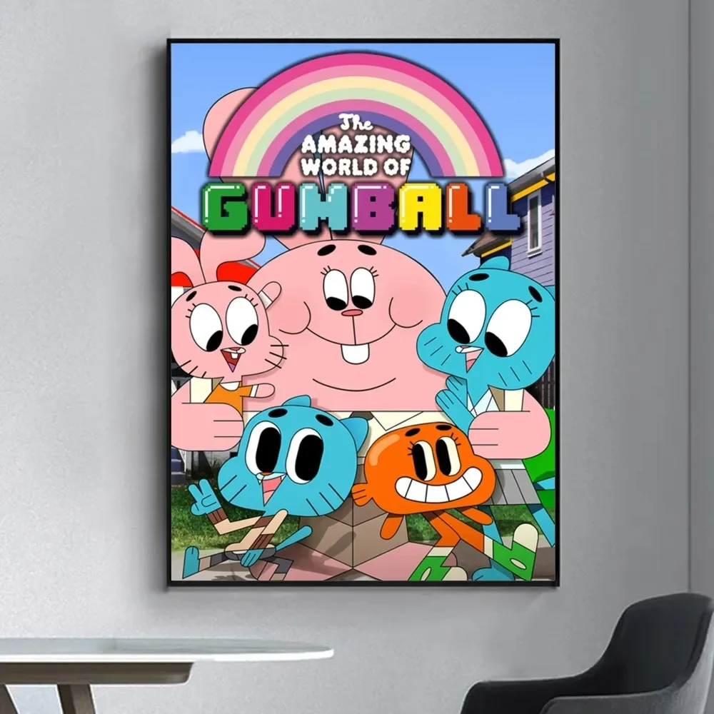 The Amazing Funny W-world Of Gumball Poster Prints Wall Painting Bedroom Living Room Wall Bar Restaurant Sticker Large