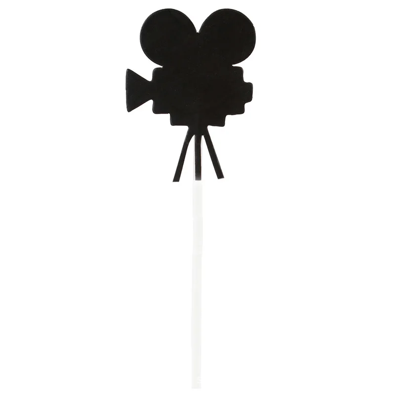 Party Cupcake Topper Film Nacht Paries Geburtstag Film Thema Party Popcorn Kino Ticket Lampe Licht Kamera Kuchen Dekoration – Detail 3