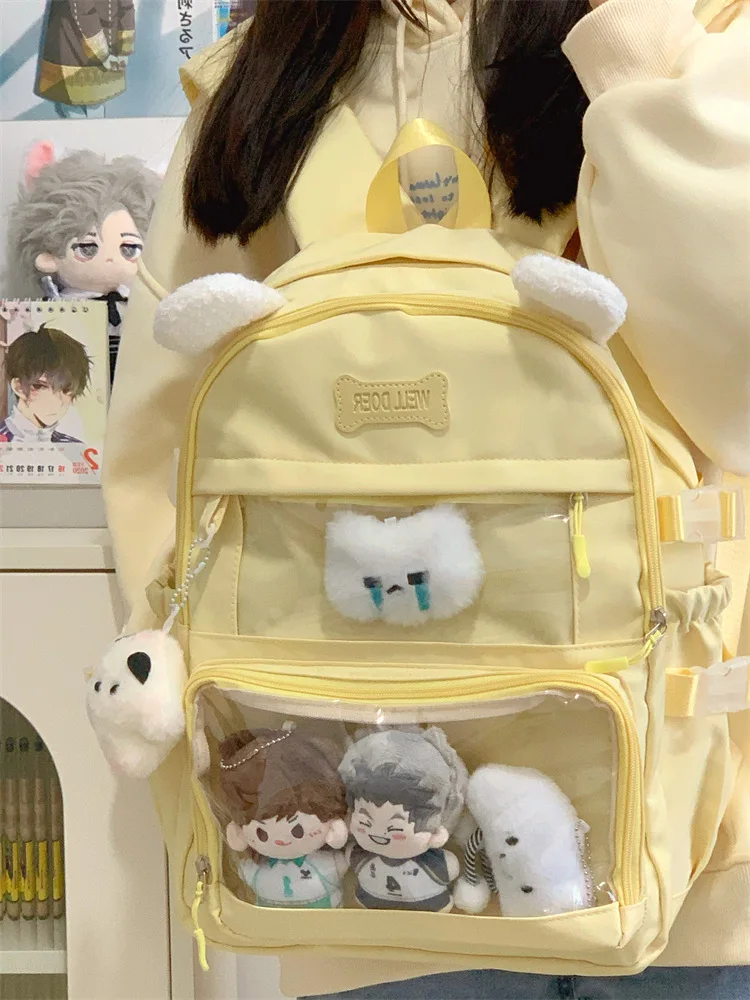 Transparent Bookbag Doll Display Bag Concert Backpack - See-through Storage for Toys And Concert Essentials