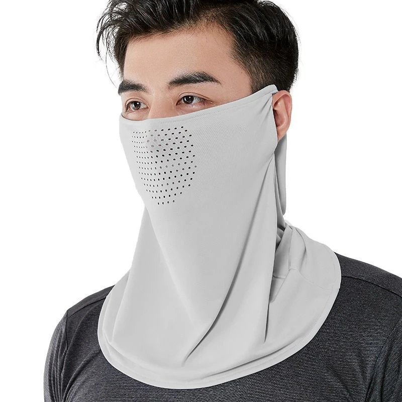 Bavoir de protection contre les UV pour le cou et le visage, écharpe de protection solaire, couverture ronde pour le sport en plein air, masque de glace