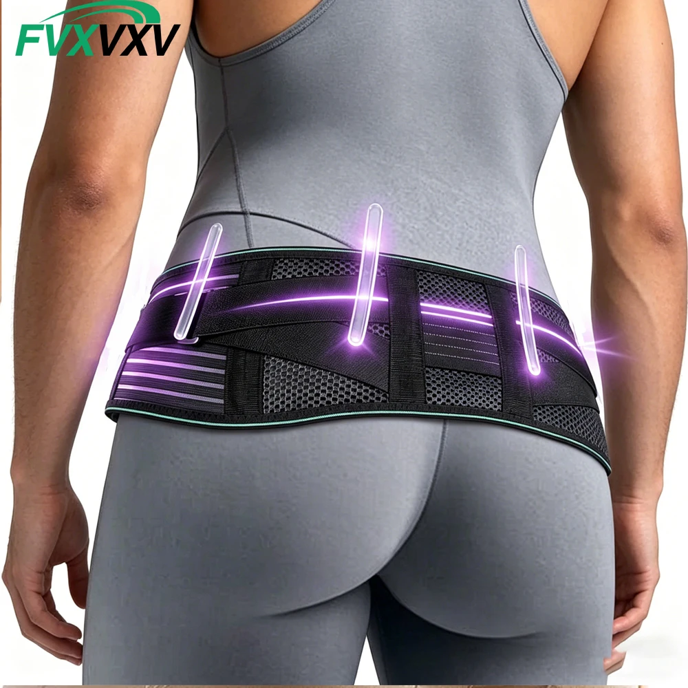 FVXVXV Back Support Belt, Lower Back Pain Relief Breathable Waist Lumbar Support Brace for Sciatica Herniated Disc Scoliosis