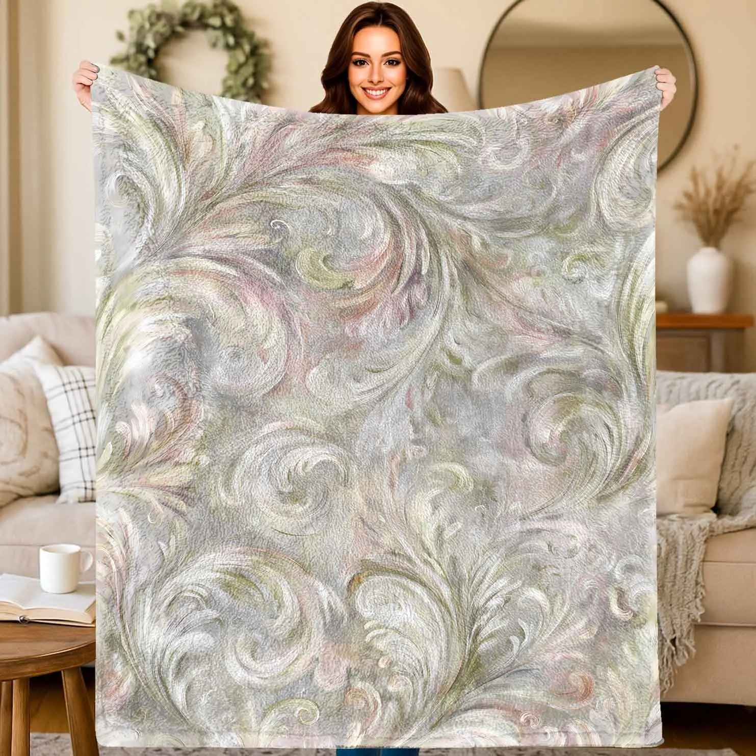 Birch Tree Throw Blanket Golden Autumn Leaf Print Nature Landscape For Living Room Bedroom Home Decor