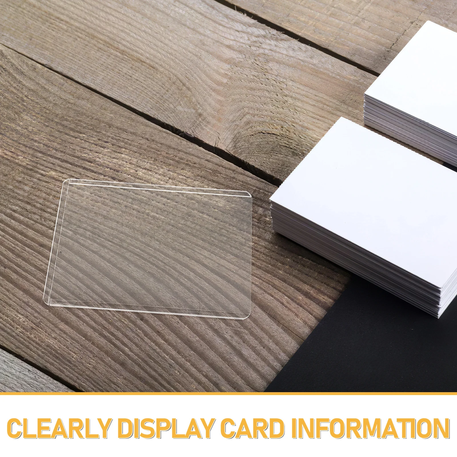 25Pcs PVC Id Card Holder Transparent Business Card Sleeve Case Badge Protector Office Badge Case Id Protector