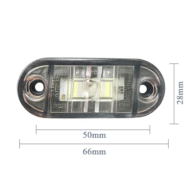 8P 12/24V Durable LED Side Marker Lights For Trailer Trucks Cars Waterproof Oval Side Clearance Warning Light Red Amber Lamp Led