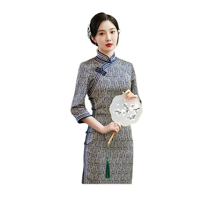 Cheongsam Lady Evening Dress Wedding Wear Upscale Retro Modified Tang Suit Artistic