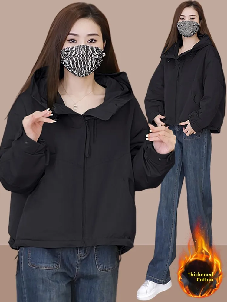 

Women's ort Fce Lined Thiened Autumn Winter New Sle Casual Loose Fit Windproof Coat Casual Faion Outdoor Jaet