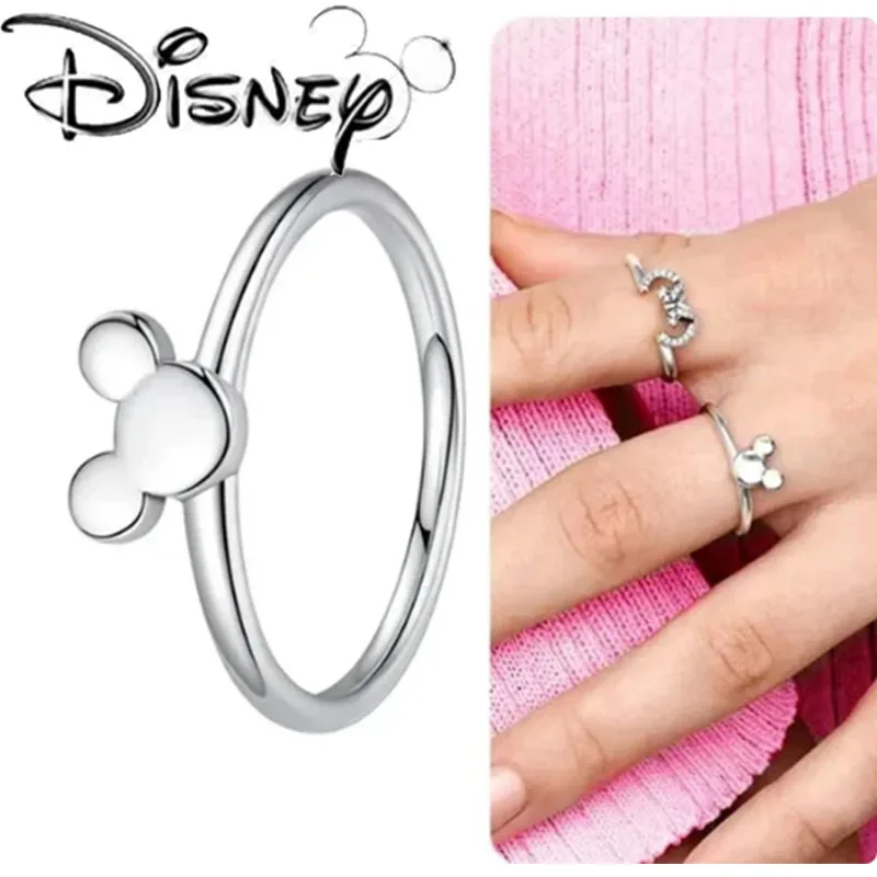 2024 new Disney Mickey Minnie Princess Cinderella Carriage Ring is suitable for ladies exquisite charm high quality jewelry ring