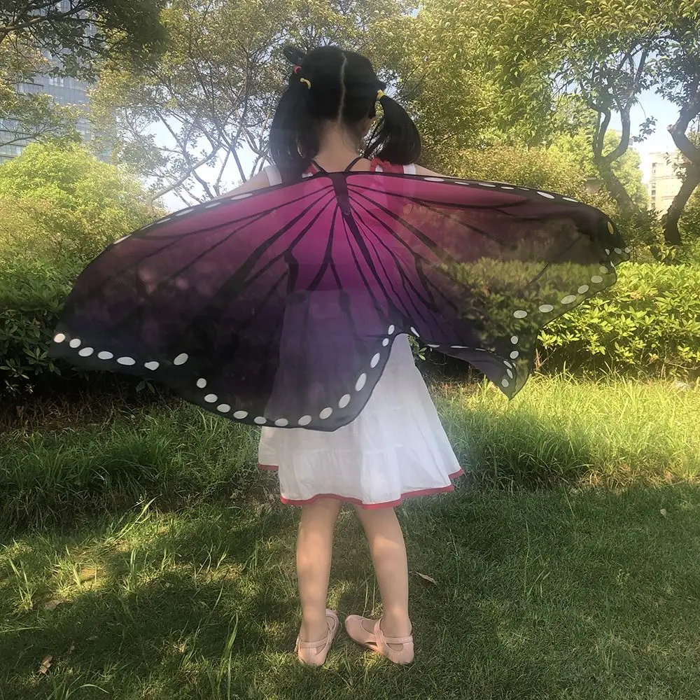 Colorful Butterfly Wings Costume Fancy Dress DIY Decorations Cape Butterfly Cosplay Costume Pixie Cloak Party Accessories