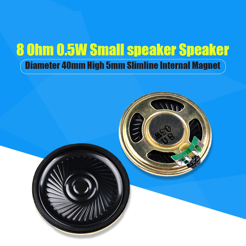 

10 PCS Small Horn Diameter 8Ω 0.5W 40MM Height 5MM Ultra-thin Internal Microphone Horn Small Speaker Adapter