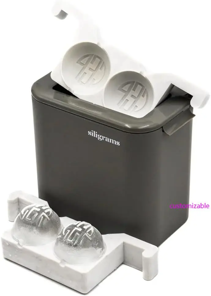 

Customized Clear Ice Cube Maker, Clear Ice Maker with Sphere Mold, Personalized Mold for Cocktails with Monogram