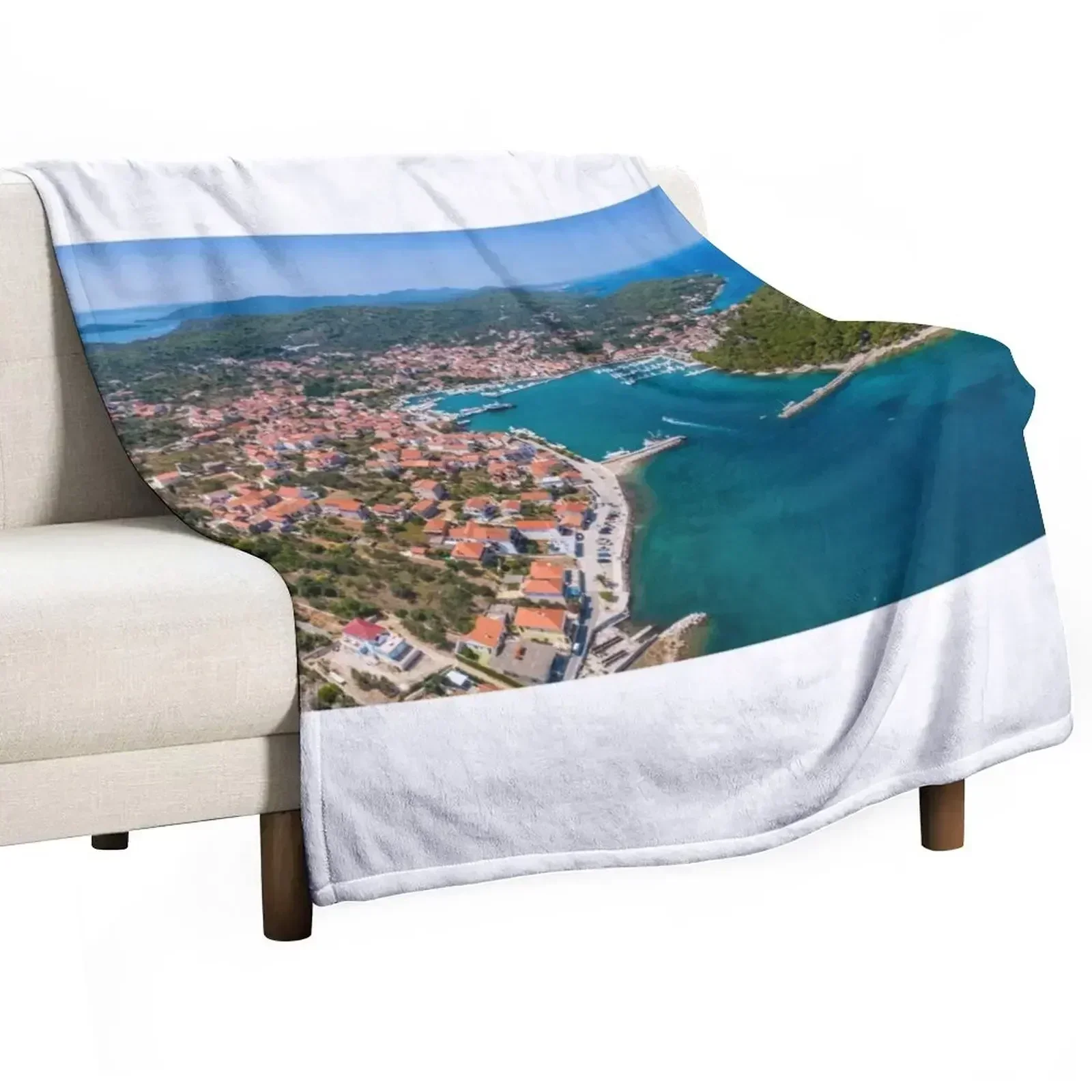 Kukljica, island Ugljan, Croatia Throw Blanket manga Single Tourist anime Designers Soft Blankets