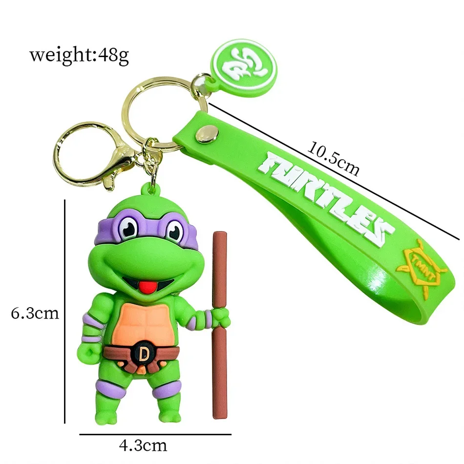 4 style Anime Ninja Turtle Figure Keychain Teenage Mutant Ninja Turtles Raphael Donatello Doll Keyring Car Key Bag Ornament Gift - view 6