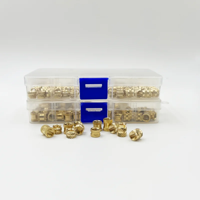 Einsatz 1/4 Zoll Größe Messing Wärme gewinde Einsatz mutter gerändelt Messing Hot Melt Moulding Spritzguss eingebettete Kupfer mutter für den 3D-Druck – Detail 4