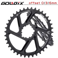 GOLDIX For 3 nails Bicycle Chainring 0/3/6mm Offset 30/32/34/36/38T MTB Bike Chainwheel For  XX1 X9 XO X01 G X NX Direct Mo