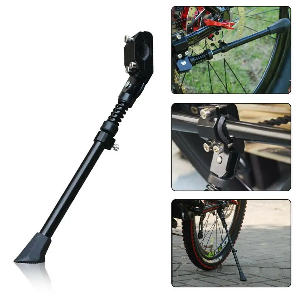 Bicycle Stand Adjustable Aluminum Alloy Bike Rear Stand with Rubber Foot Spring-buffered Design A Reliable Bicycle for Cyclists