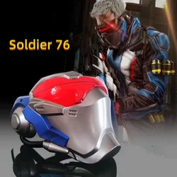 Steam Game OW Resin Mask Cosplay Overwatch Soldier 76 Full Face Helmet Fashion Headgear Halloween Masquerade Party Costume Prop